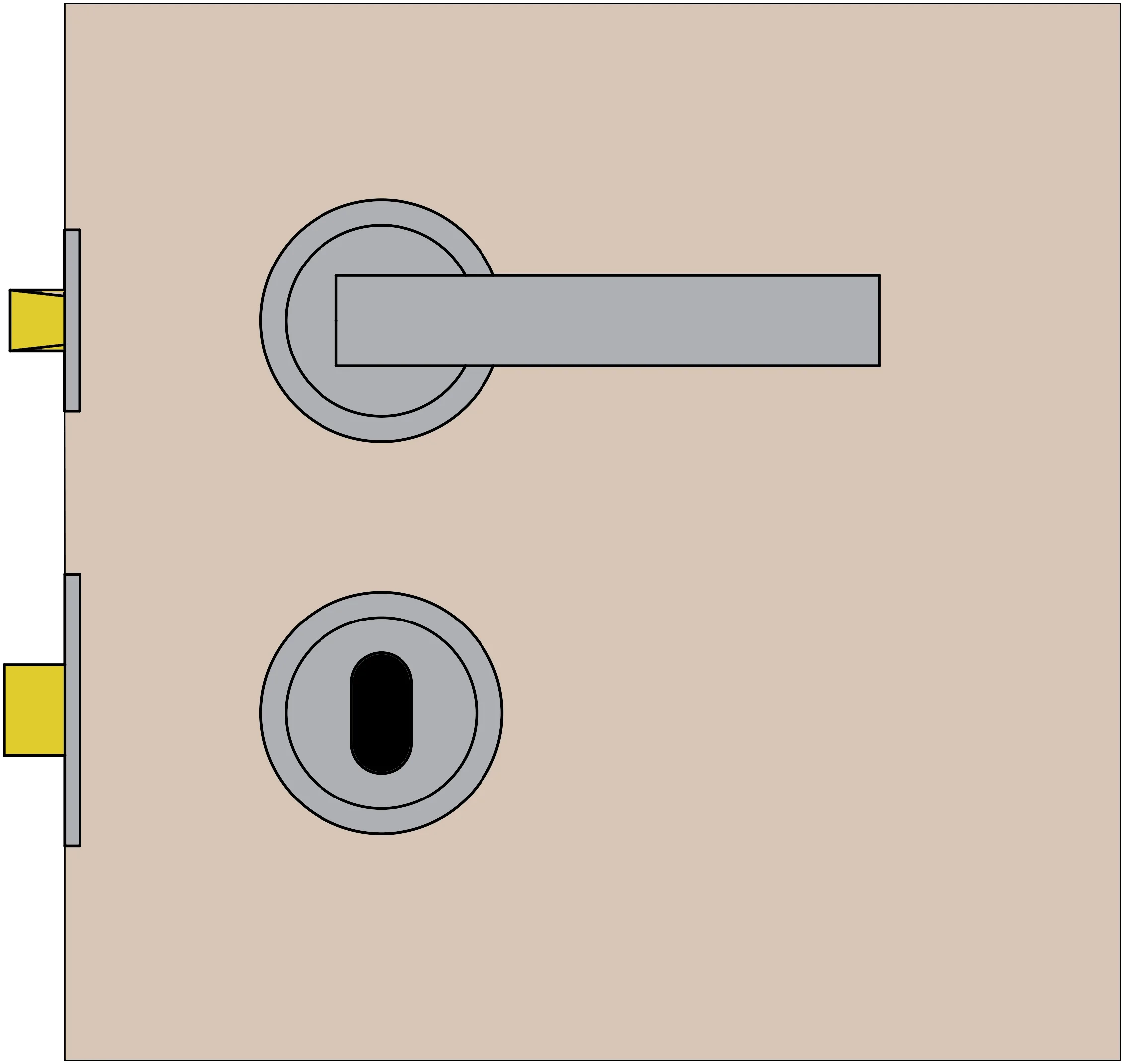 Latch & Mortice Deadlock Configuration Diagram