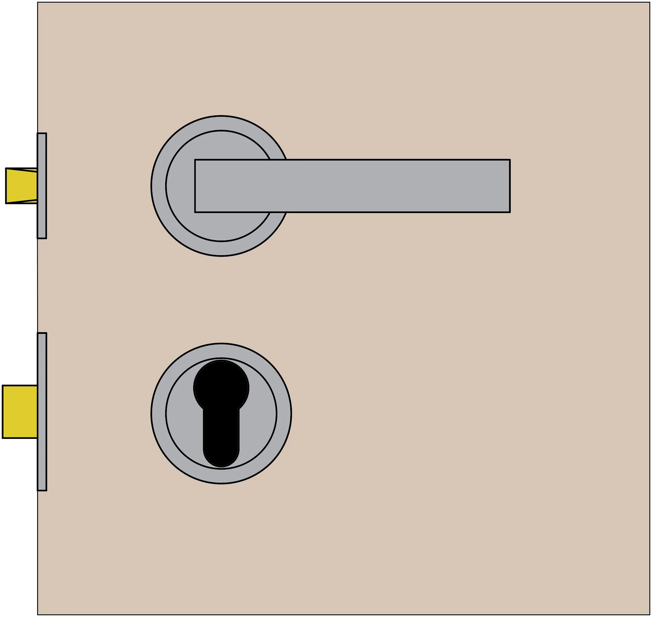 Latch & Mortice Euro Deadlock Configuration Diagram