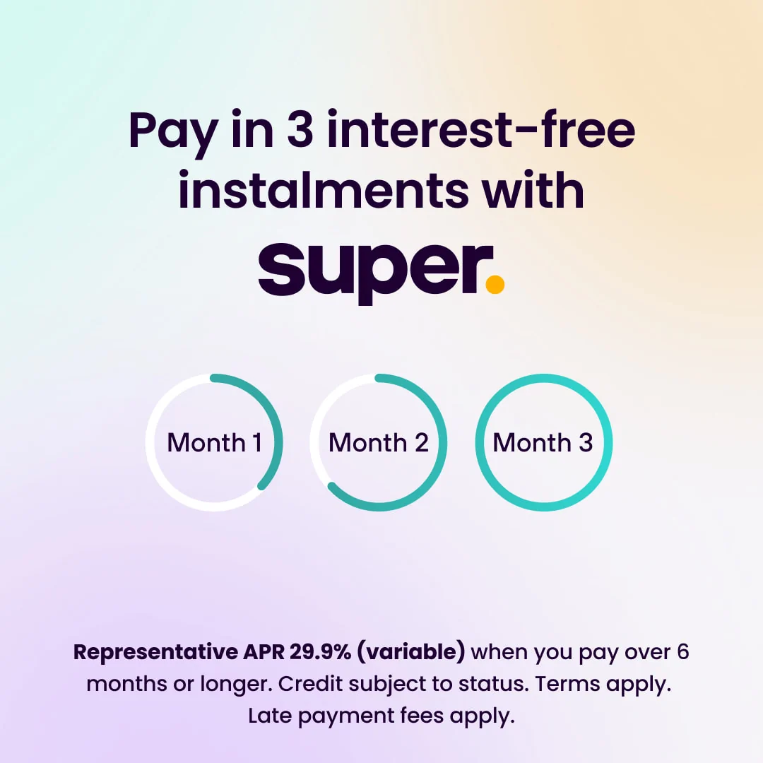 Super Payments Pay in 3 interested free instalments