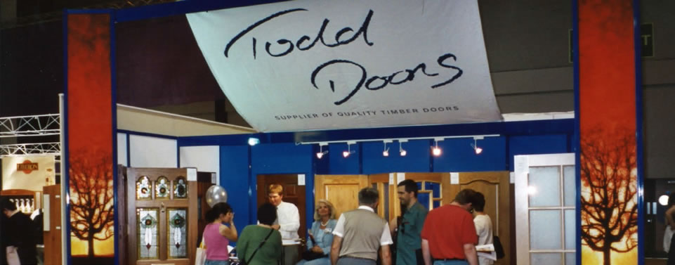 Todd Doors at a trade show - 1999