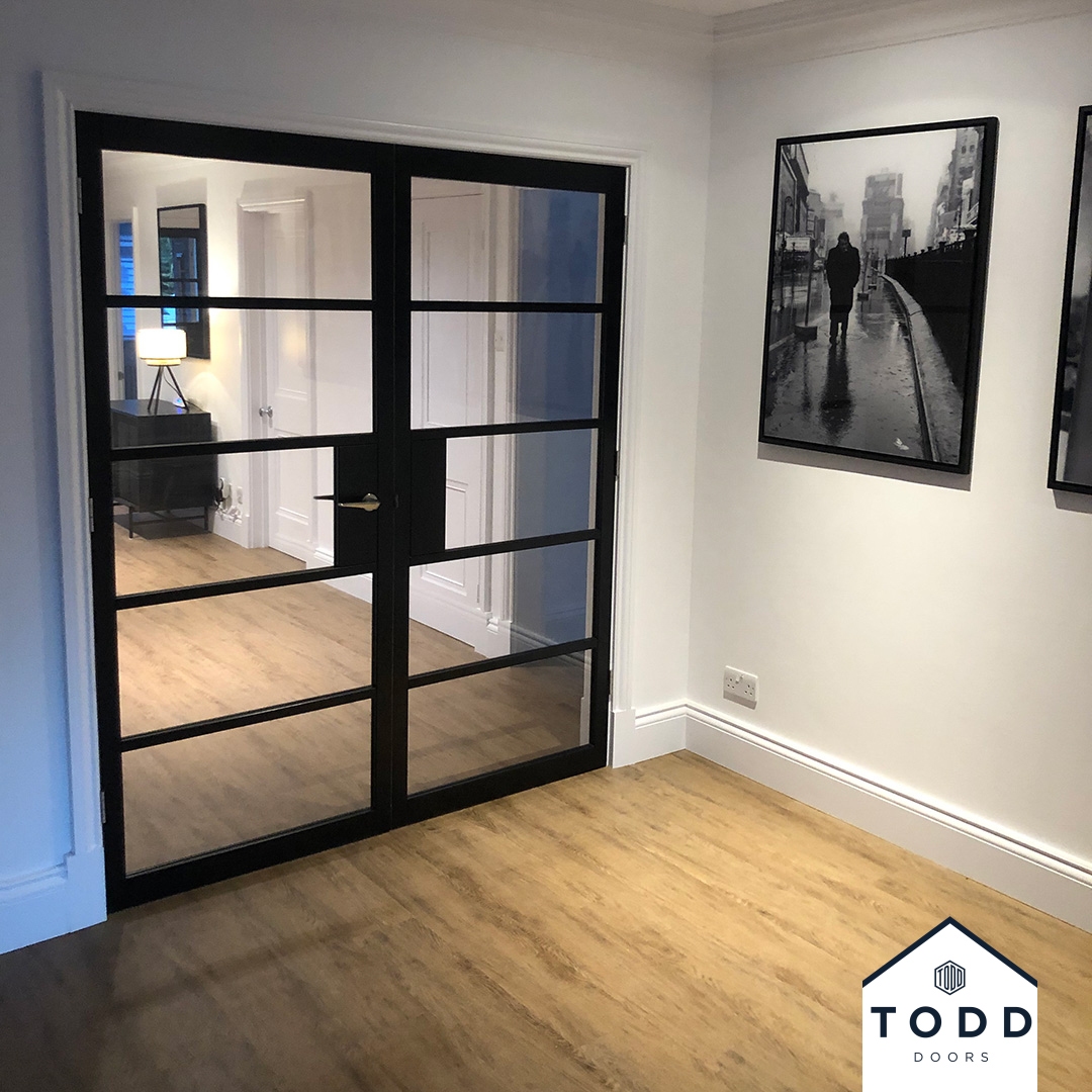 Odense Black 6-Light Door
